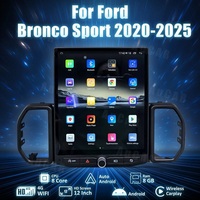 Aucar 12 Tesla Style Android 13 Lecteur multimédia DVD de voiture GPS Navigation pour Ford Bronco Sport 2020-2025 Radio vidéo de voiture stéréo