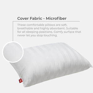 Oreiller solide confortable pour le cou en microfibre et fibre de polyester écologique doux respirant haute capacité d'absorption facile à nettoyer - Product Image 2