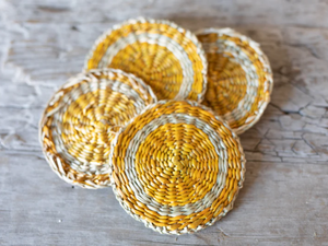 Posavasos de botella hecho a mano natural, posavasos de algas marinas, Juego de 4 posavasos de algas marinas para bebidas, accesorios al por mayor - Product Image 3