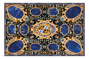 Table basse en marbre avec incrustations en pierre dure, style traditionnel, mobilier de salon, chef-d'œuvre en pierre durable pour un usage domestique - Product Image 2