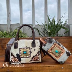 Vente en gros OEM Mini polochon et trousse de toilette personnalisés Ensemble combiné de sport pliable en cuir de vachette véritable durable style week-end - Product Image 1