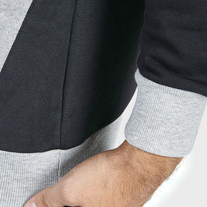 High Street Fashion Custom Pullover Style Sudadera con capucha para hombre 100% algodón Ropa deportiva Impreso personalizado Patrón sólido Sudadera con capucha - Product Image 3