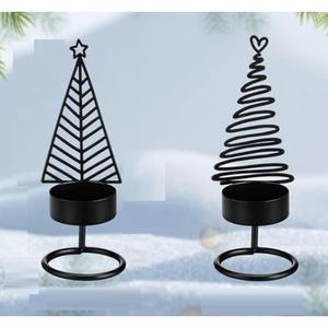 Bougeoir en métal de conception de feuille antique chandelier de décor à la maison de couleur de golf pour le bougeoir de décor de fête de noël - Product Image 4