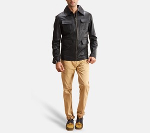 Chaqueta de Invierno para Hombre de Diseño Superior, Cuello Alto, Manga Larga, 100% Cuero de Alta Calidad, Personalizable, Precio Razonable, Impermeable - Product Image 5