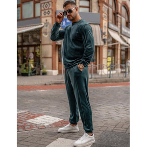 Chándal de Hombre para Otoño, Antiencogimiento, de Terciopelo, con Cierre, Logotipo Bordado, Impresión 3D, Técnicas de Relieve Digital, Tinte Liso - Product Image 4