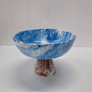 Bol de service en résine à motif de tourbillon vert clair Aqua Bol de fruits décoratif avec logo personnalisé à utiliser pour la maison, les hôtels et les restaurants - Product Image 5