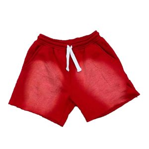 กางเกงขาสั้นผ้าฝ้ายระบายอากาศแห้งเร็วเอวยางยืดของผู้ชายกางเกงขาสั้นผ้าใบแบบลำลองทำจากปากีสถาน100% โลโก้ออกแบบได้ตามต้องการ - Product Image 3