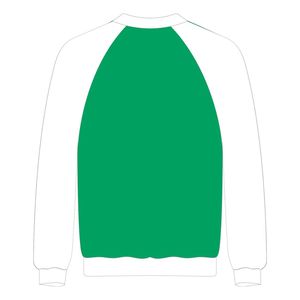 เสื้อสเวตเตอร์สีเขียวที่มีการเชื่อมโยงกับแขนแร็กแลนสีขาวเสื้อผ้าที่ออกแบบได้เองและเป็นมืออาชีพสีดำ - Product Image 3