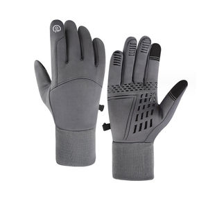 Gants de moto d'hiver unisexes durables à doigts entiers avec sangle de poignet réglable à paume renforcée et rembourrage absorbant les chocs - Product Image 1