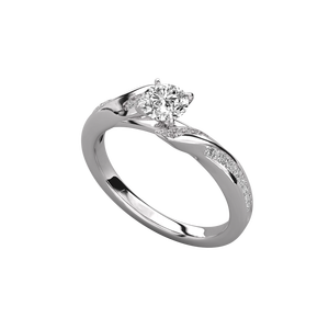 Bague solitaire en or 14 carats pour femmes avec diamant cultivé en laboratoire - Product Image 4