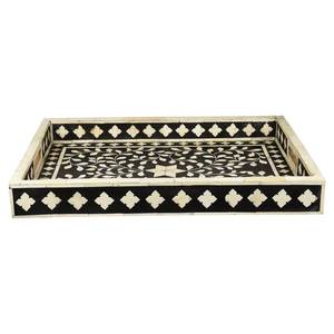 Hermosa bandeja de esmalte de madera de resina de hueso hecha a mano tallada a mano con estilo artístico y pulido a mano para una decoración sofisticada del hogar - Product Image 5