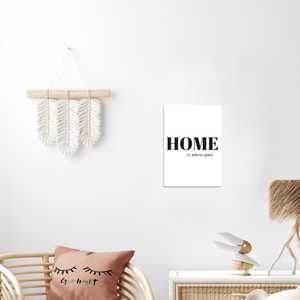 Impresión artística para el hogar, tamaño Din A4, 'El hogar es donde está tu corazón', Kunstdruck - Product Image 3