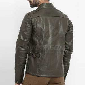 Veste en cuir coupe-vent durable pour hommes de qualité supérieure Offres Spéciales vêtements pour hommes de meilleure conception avec des vestes de compétition - Product Image 3