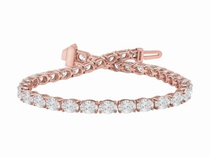 Pulsera de diseñador con diamantes de corte ovalado en platino, engaste horizontal, 7.00 ct, diamantes cultivados en laboratorio F-G en platino, para uso diario, regalo. - Product Image 2