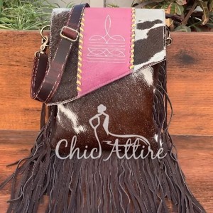 Cheveux sur la peau fourrure cuir Style occidental Boot Stich nouveau concepteur sac à franges sac à main sac à bandoulière bohème femmes multi-usages sac à main - Product Image 1