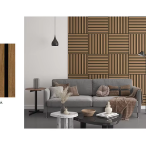 Panneau mural acoustique en bois de caoutchouc de haute qualité, surface lisse, moderne, pour salon, hall, meubles, prix de gros disponible - Product Image 1