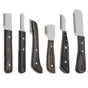Juego de cuchillos peladores profesionales de 6 piezas para el cuidado de mascotas con cuchillas de acero inoxidable - Product Image 4