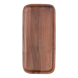 Plateau de service traditionnel en bois massif fait à la main pour mariage, maison, cuisine, salle à manger, décoration rustique, léger, compatible micro-ondes - Product Image 1