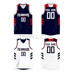 100% ropa de baloncesto de poliéster diseño personalizado baloncesto Jersey uniformes conjuntos equipo juvenil patrón sublimación - Product Image 4