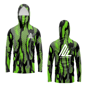Performance Fishing Hood <b>Shirt</b> Hooded Long Sleeve UPF 50 Sun Protection <b>Moisture</b> <b>Wicking</b> Quick Dry Lightweight Four Way Stretch - Product Image 6