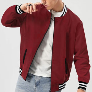 Chaqueta de béisbol con logotipo bordado personalizado de alta calidad para hombre, chaquetas de cuero pesado Varsity Letterman de manga larga de talla grande para hombre - Product Image 3