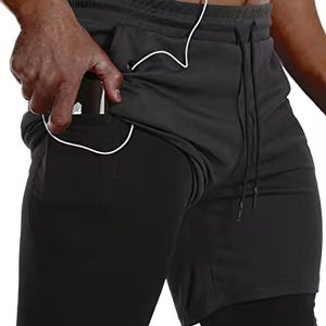 Jambroz International Short de course sportif 2-en-1 pour homme Vêtements d'entraînement de gymnastique à séchage rapide avec poches latérales - Product Image 1