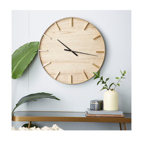 Horloge murale en bois de la meilleure qualité avec cadre en métal Horloge en bois Style de ferme rustique Premium Prix le plus bas - Product Image 6