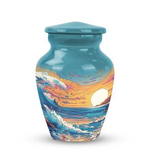 Urnes de vague d'océan pour les cendres humaines Urne de crémation de surf et de mer pour les cendres pour les urnes funéraires personnalisées pour adultes Mémoriaux parfaits Marine - Product Image 1