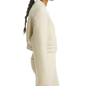 Precio al por mayor, logotipo personalizado, Chaqueta corta Varsity, transpirable, recortada, Letterman, chaqueta de baloncesto universitario, chaquetas cortas para mujer - Product Image 2