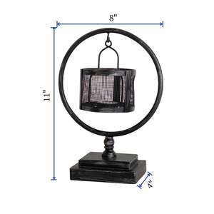 Rustic Wood and <b>Black</b> Iron <b>Lanterns</b> - Product Image 3