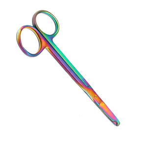 Tijera de sutura de vendaje quirúrgico de acero inoxidable alemán de alta calidad, tijera de grado Industrial recubierta de arco iris - Product Image 2
