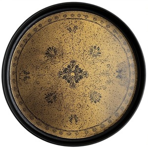 Plaque de charge légère en fer taupe fumé Design Art déco Motifs nuageux Glaçure mate pour un style d'événement minimaliste neutre - Product Image 3