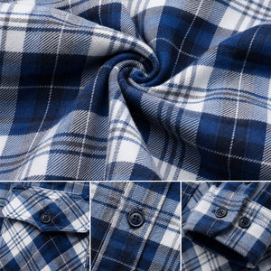 Camisa de franela para motocicleta, ropa de manga larga para hombre, camisa de franela a cuadros de algodón para motocicleta, ropa para hombre - Product Image 5