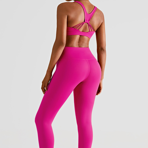 ชุดออกกำลังกายใหม่ล่าสุด กางเกงเลกกิ้งยกกระชับสะโพก ชุดกีฬาผู้หญิง เสื้อชั้นในกีฬาเซ็กซี่ ชุดโยคะสำหรับออกกำลังกาย - Product Image 5