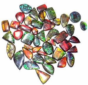 พลอยควอทซ์ธรรมชาติ Ammolite หลวมวัสดุอัญมณีธรรมชาติพรีเมี่ยม - Product Image 2
