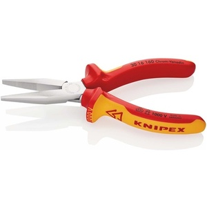VDE-Certified <b>Long</b>-<b>Nose</b> Pliers 160mm Chrome-Plated Head Multi-Component Handles by for KNIPEX - Product Image 4