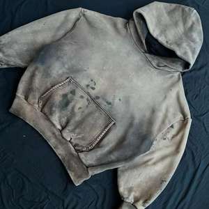 Sudadera con capucha y cremallera de algodón pesado vintage personalizada para hombre, diseño de lavado ácido desgastado de gran tamaño con técnicas bordadas de invierno - Product Image 4