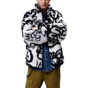 Premium mens cotton <b>sherpa</b> <b>hoodie</b> OEM wholesale luxury winter knit fast shipping OEM mens plain color cotton <b>sherpa</b> <b>hoodie</b> - Product Image 1