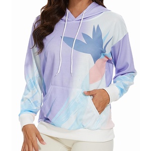 Best Design Lightweight Womens <b>Hoodie</b> With Custom Logo Printing <b>Sublimated</b> Full-length Sweatshirt On Sale - Product Image 3