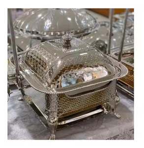 Elegante plato de frotamiento de cobre martillado accesorio de comedor de mesa artesanal para bodas hoteles banquetes restaurante - Product Image 4