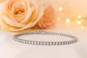 สร้อยข้อมือเทนนิสชุบโรเดียมทองคำขาว14K 7.2กะรัตเพชรสำหรับปลูกในห้องทดลองเครื่องประดับงานแต่งสุดหรู - Product Image 2