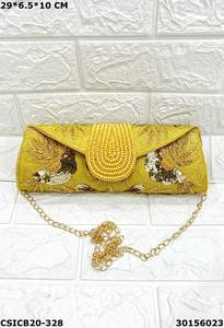 Designer Evening Silk Clutch Bag Handmade by Artisans Stylish <b>Blend</b> of Tradition Elegance Memorable Purse for Ladies' Parties - Product Image 4