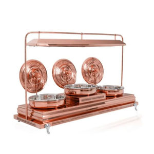 Vente en gros de vaisselle pour hôtel chauffe-plats pour traiteur chauffe-plats dorés équipement pour buffet chauffe-plats Rectangle - Product Image 5