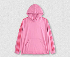 Nueva Sudadera con Capucha de Invierno, Gruesa y Pesada, 440G, 100% Algodón, con Diseño de Rayas en las Mangas Raglán, Logotipo Personalizado, Estilo Deportivo - Product Image 4