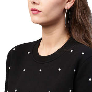 Sweatshirts respirants pour femmes, col rond, pulls en tricot épais avec capuche ample, couleur automne-hiver, logo avant, style doux - Product Image 5