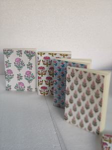 Handmade Leather Cotton Paper Journal Loose-Leaf Floral Block Print Diary Eco Friendly Recycled Sketchbook Sustainable Gift - Product Image 6