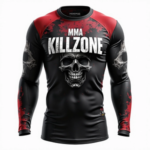 Venta al por mayor BJJ MMA Rash Guards Custom Premium Quality Compression Wear for Martial Arts Training and Fighting Sports Pakistan - Product Image 6