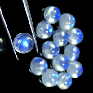 Mehrajudin Gems, Piedras Preciosas Sueltas de Alta Calidad, Cabujón de Piedra Lunar Arcoíris Natural de Calidad AA, 3mm-6mm, Fuego Azul, Gemas Blancas para Joyería - Product Image 4