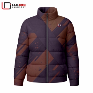 Veste matelassée à coupe étroite et au design élégant pour hommes OEM Manteau à bulles résistant à l'eau et coupe-vent pour l'extérieur Fermeture à glissière - Product Image 1