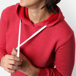 Sweats à capuche pour femmes de haute qualité personnalisés, 100% coton, décontractés d'hiver, uni, dentelle sur le devant par RSW - Product Image 6